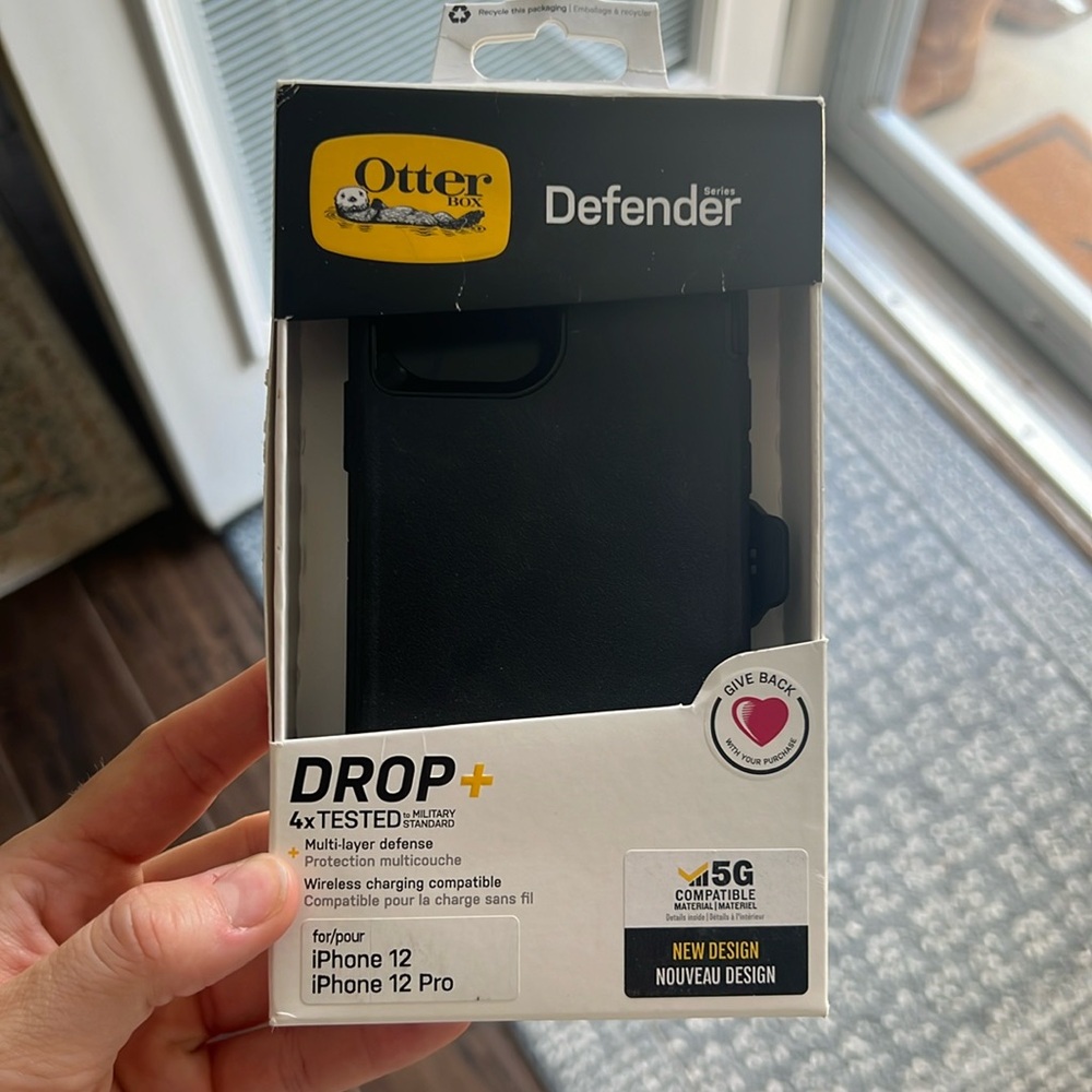 Brand new in box iPhone 12 otter box defender black